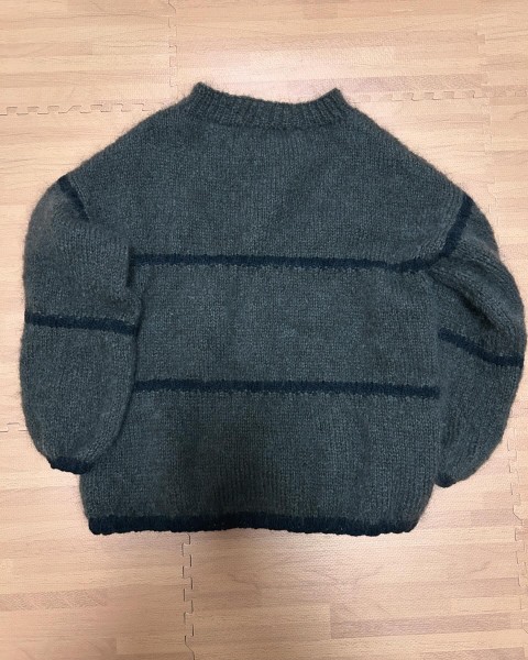 amu amu モヘアステッチカーディガン　ニット KOBE LETTUCE カーディガン ニット レディース 羽織り アウター